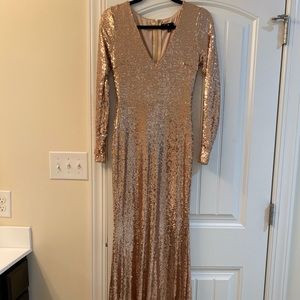 Size SMALL, rose gold sequin dress